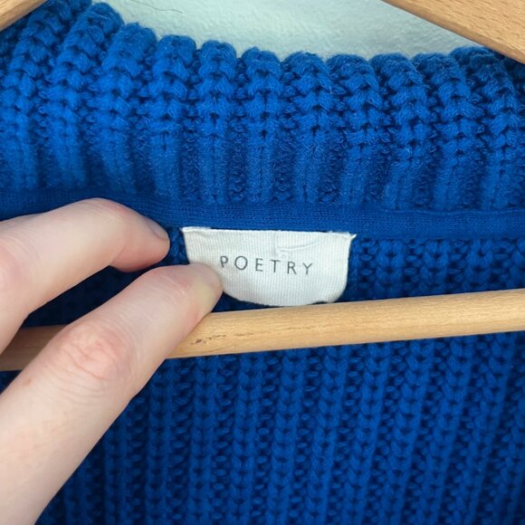Poetry Cotton Zip Neck Ribbed Sweater - Picture 4 of 8